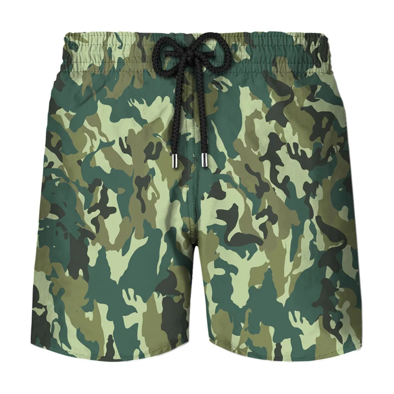 Camouflage Board Shorts Fashion 3D Printed Camo
