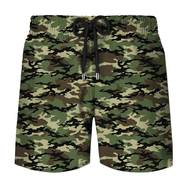 Camouflage Board Shorts Fashion 3D Printed Camo