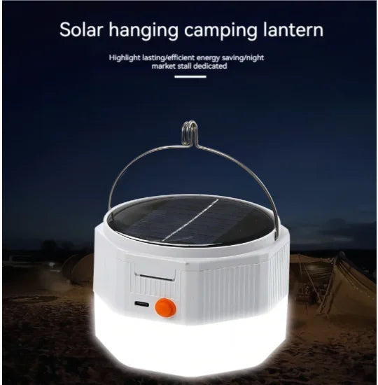 Portable Rechargeable LED Camping Light with Hook Dimmable Tent Lantern Emergency Night Lamp for Hiking Travel Adventure Use