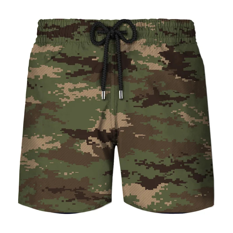 Camouflage Board Shorts Fashion 3D Printed Camo